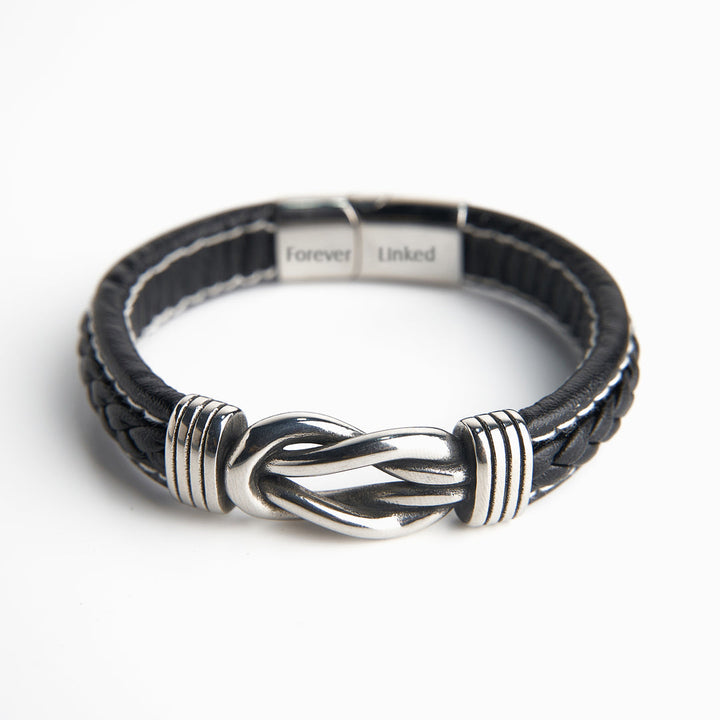 To My Grandson "STAY STRONG, BE CONFIDENT & JUST DO YOUR BEST" Leather Braided Bracelet