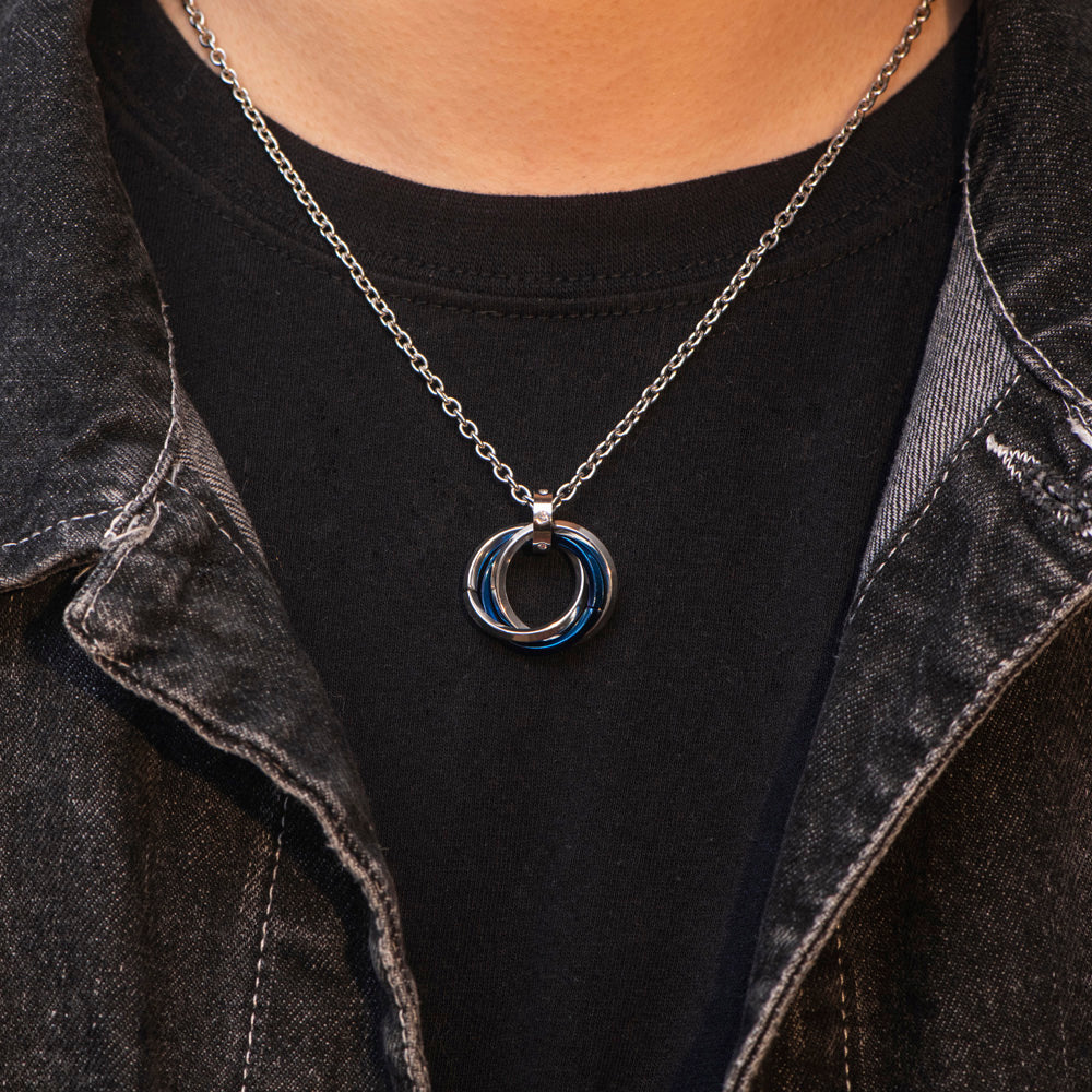 To My Son “Three inspirational rings." Pendant Necklace