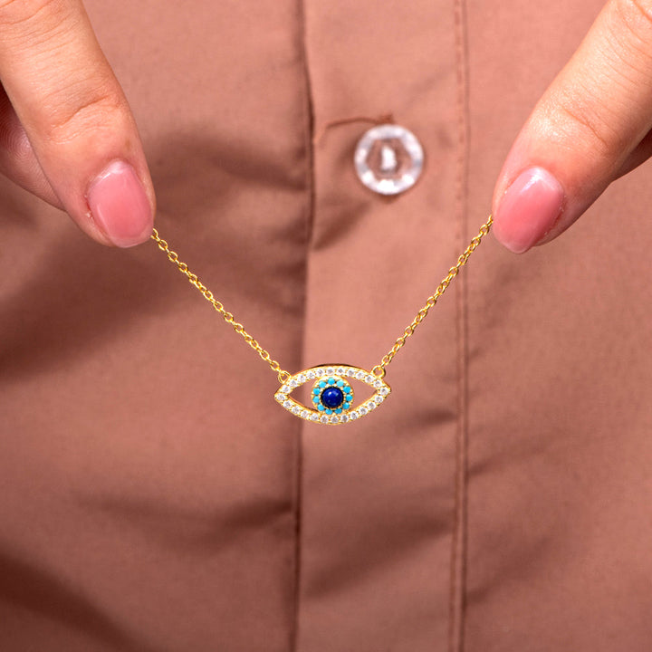 "May you always be protected" Evil Eye Necklace