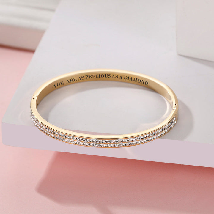 To My Grandddaughter "YOU  ARE AS PRECIOUS AS A DIAMOND." Bracelet