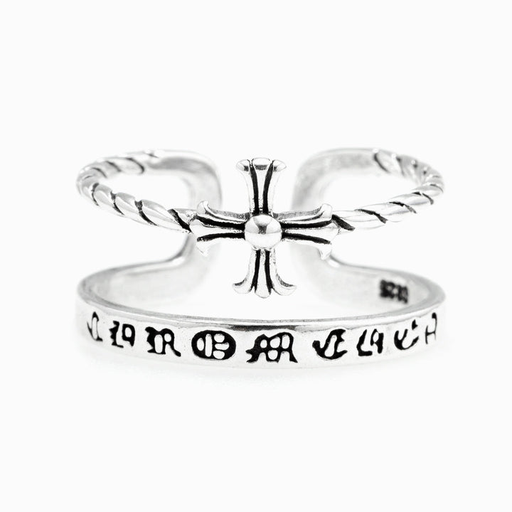 To My Daughter "PRAY ON IT PRAY OVER IT & PRAY THROUGH IT" Adjustable Cross Chain Ring