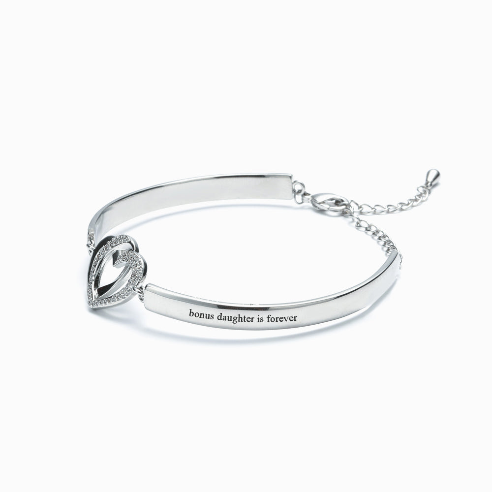 To My Daughter-in-law Double Heart Bracelet - You give my son a chance to have his own home and future family.