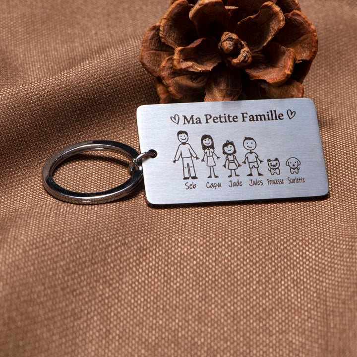 "We are family" Family Key Ring