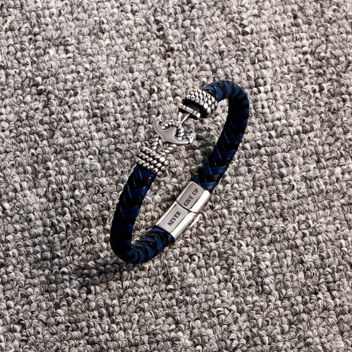 "Persistence Goes with Success" Anchor Bracelet