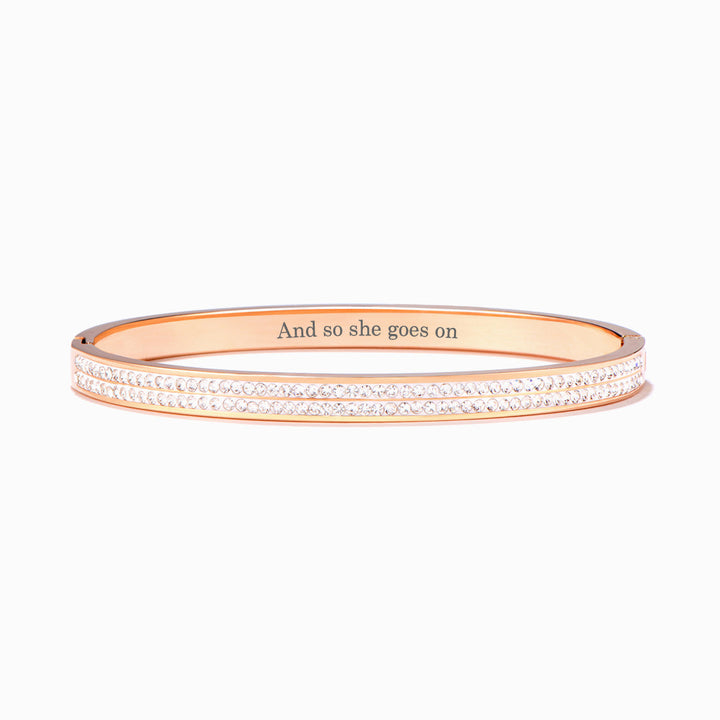 "And so she goes on" Diamond Bracelet