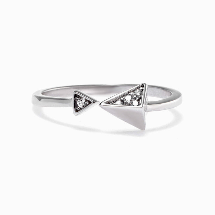 To My Granddaughter "The love between granddaughter and grandmother is forever." Triangle Ring