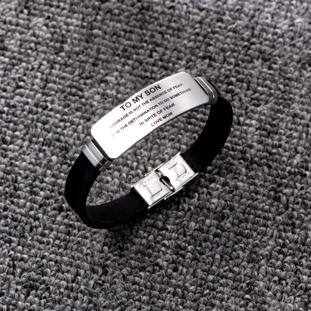 To My Son "Courage" Men's Bracelet