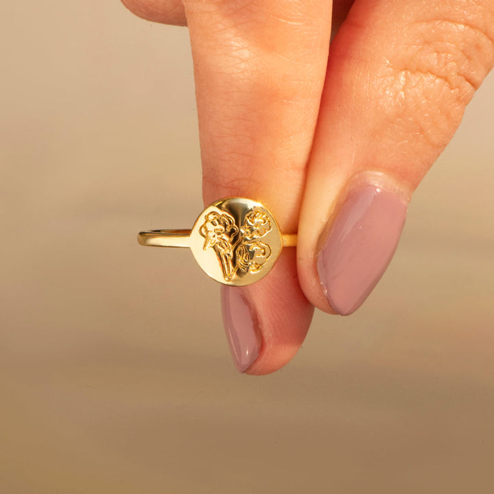 To My Daughter "You are like a flower in my life" Flower Ring