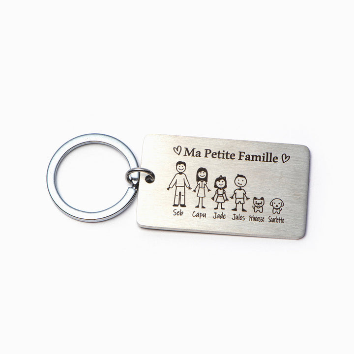 "We are family" Family Key Ring