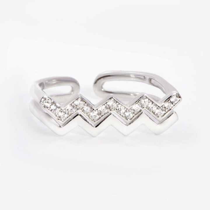 "There is no elevator to success; you have to take the stairs." S925 Sterling Silver Adjustable Ring