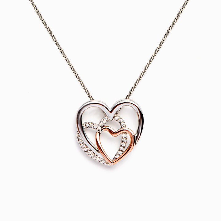 To Our Daughter "You will never outgrow our hearts" Family Necklace