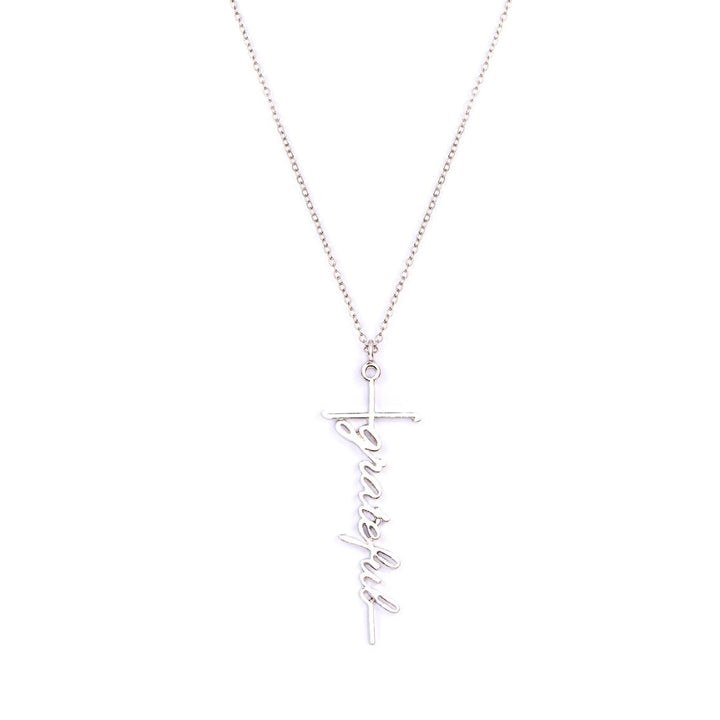 To My Daughter "Whenever You Feel Overwhelmed Always Remember To Pray On It Pray Over It & Pray Through It" Necklace