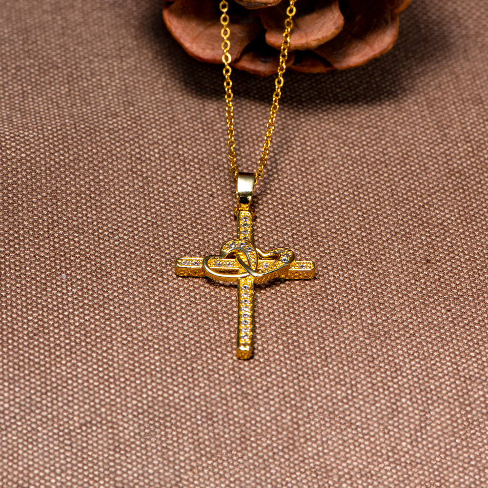 To My Daughter "Love Forever" Cross Necklace