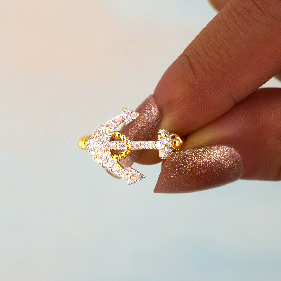 "To my friend; You shine brighter than the sun, When the waves come crashing down, you are my anchor" Adjustable Ring