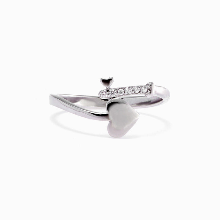 To My Daughter "The love between a mother and daughter is forever." Double Heart Ring