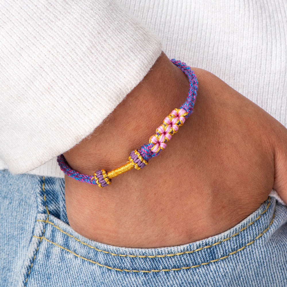 [Super Sale] To My Granddaughter "You bloom like a flower." Peach Blossom Bracelet