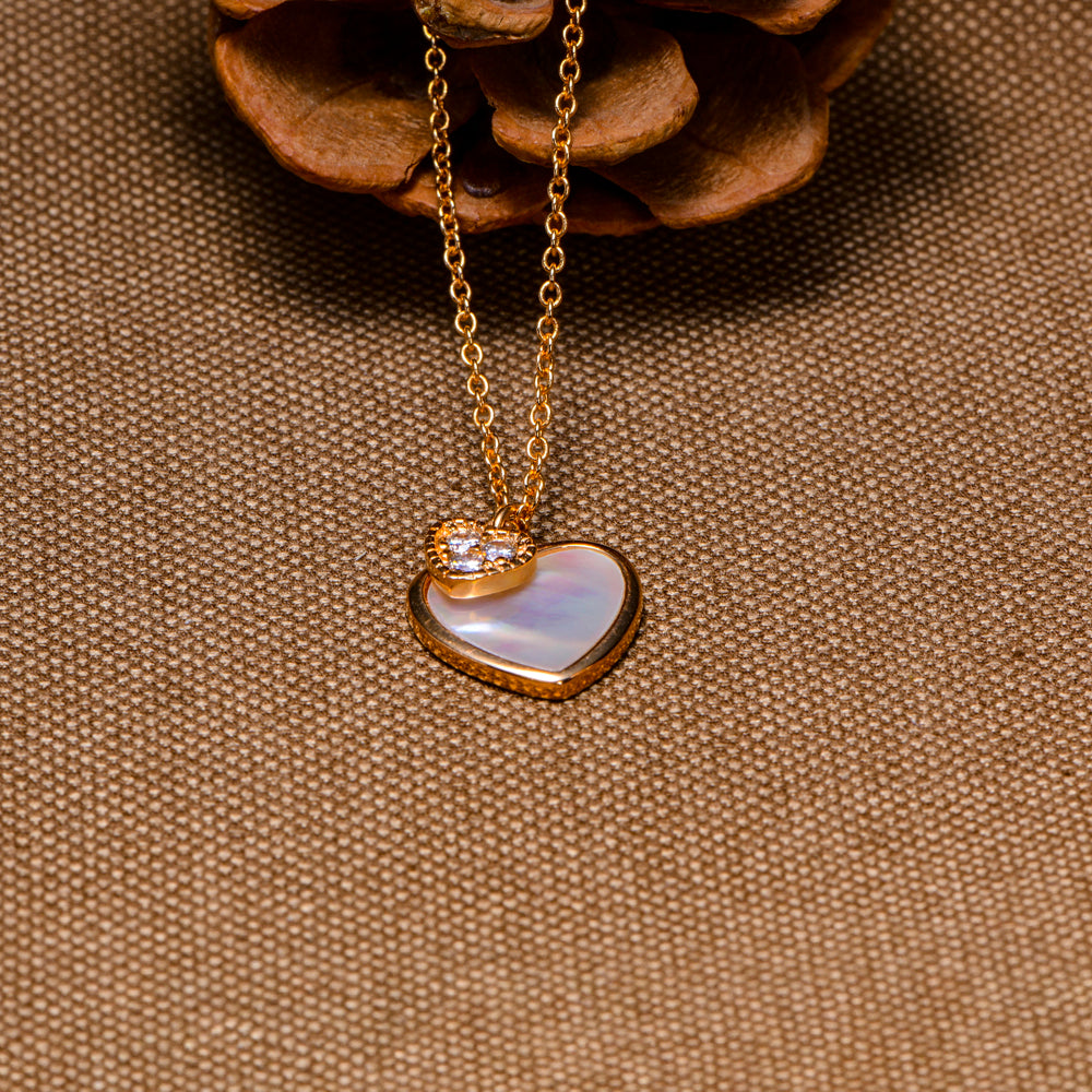 To My Granddaughter "Love Forever" Double Heart Necklace