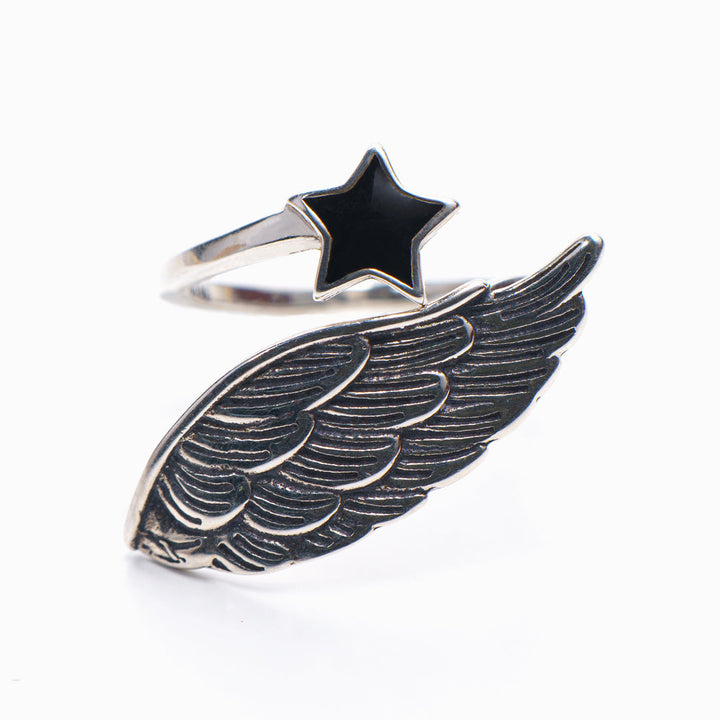 To My Granddaughter "Always be here to support you" Star Wing Ring