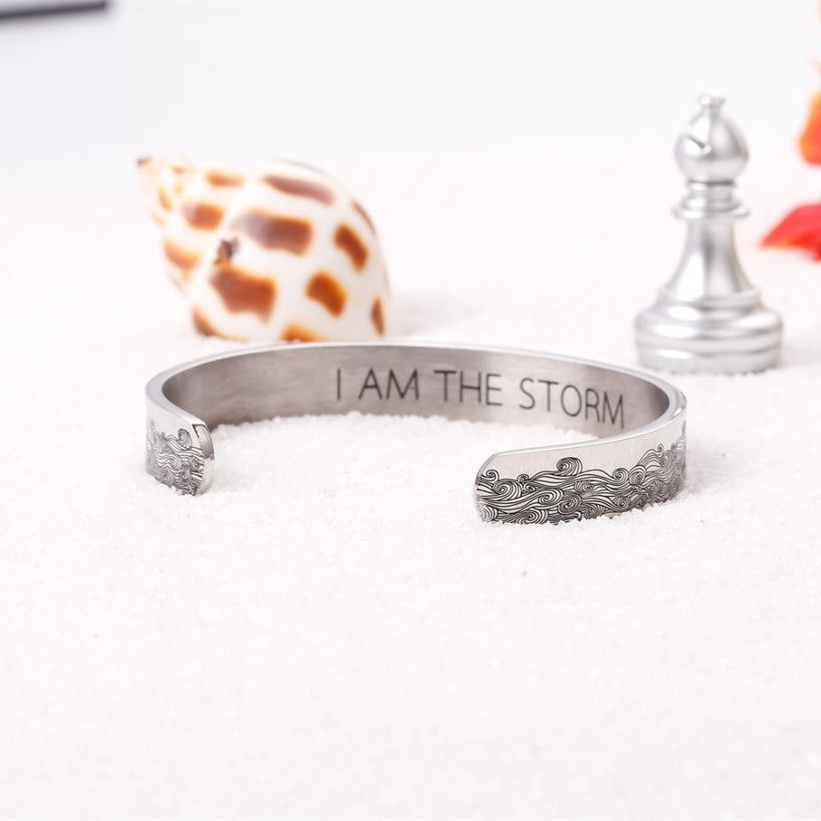 To my Daughter "I AM THE STORM" Ocean Wave Bracelet - SARAH'S WHISPER