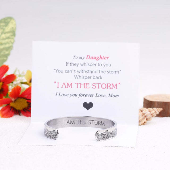 To my Daughter "I AM THE STORM" Ocean Wave Bracelet - SARAH'S WHISPER