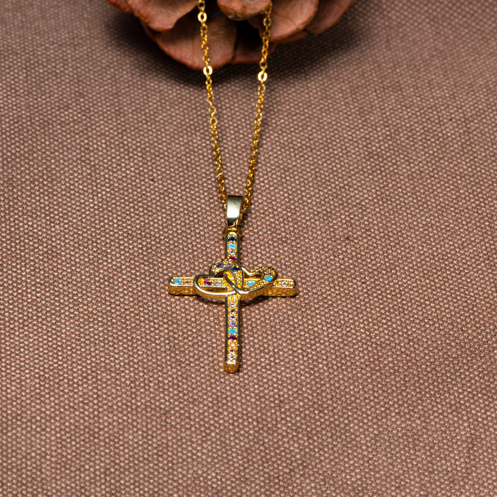 To My Granddaughter "Love Forever" Cross Necklace