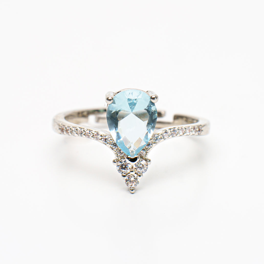 To My Daughter "Believe in yourself" Aquamarine Ring