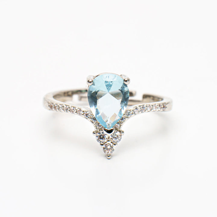 To My Daughter "Believe in yourself" Aquamarine Ring