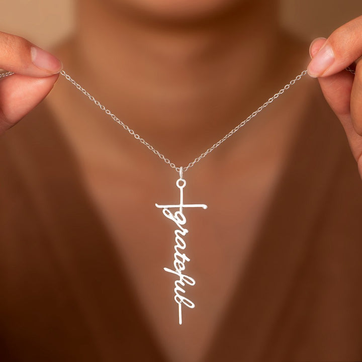 "Be grateful for the gift of life. Thank God for the failures and the successes. " necklace