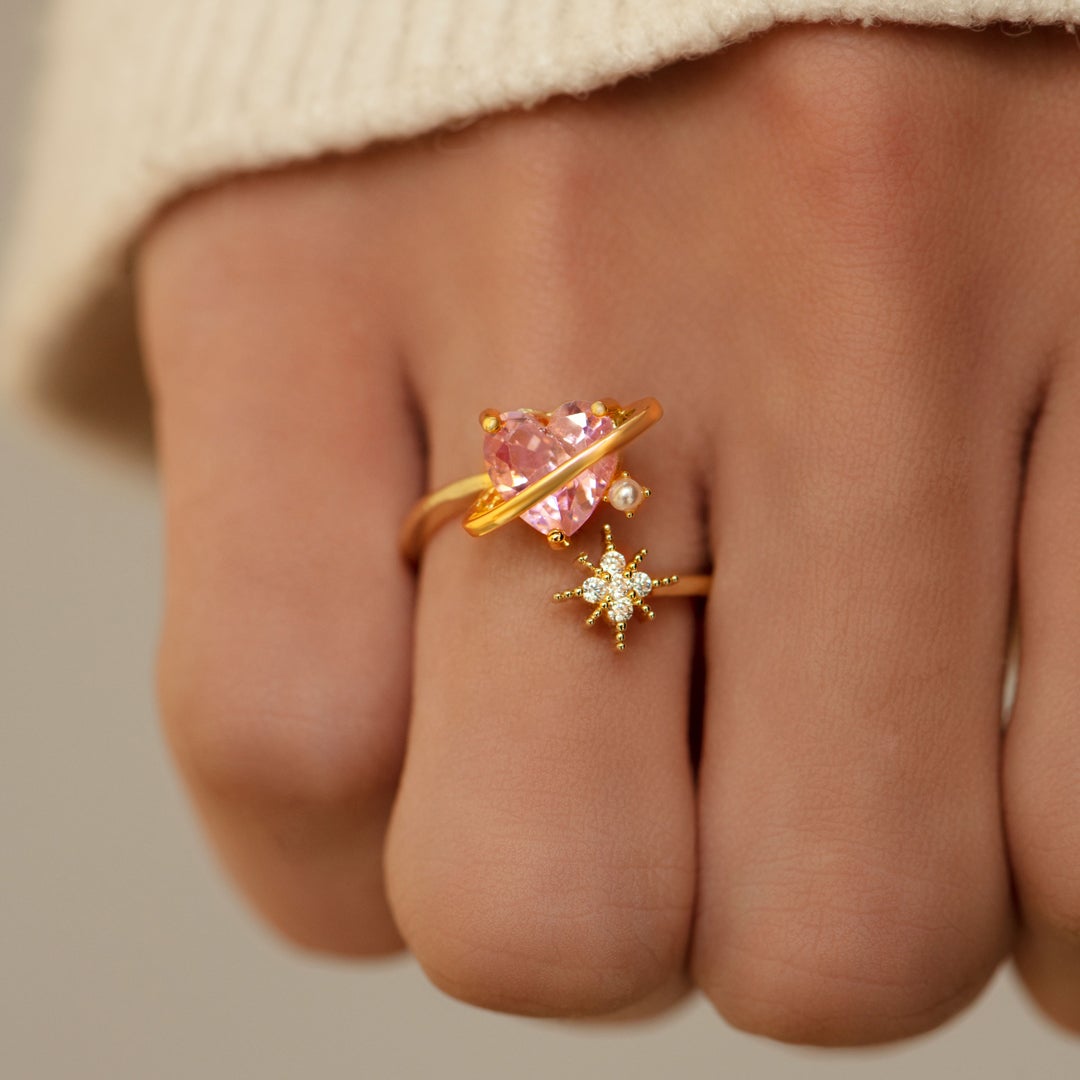 "My daughter is the heart of my heart and the center of my world." Adjustable Ring