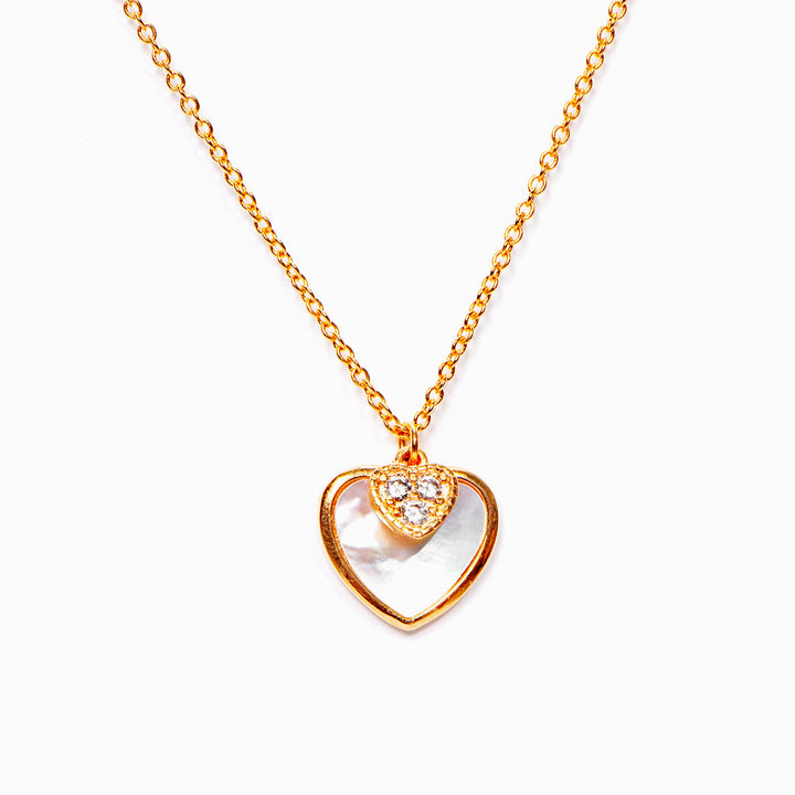 To My Granddaughter "Love Forever" Double Heart Necklace