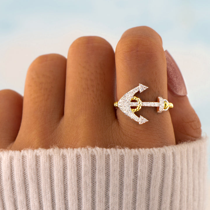 "To my friend; You shine brighter than the sun, When the waves come crashing down, you are my anchor" Adjustable Ring