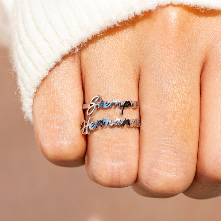 To My Best Friend "NOT SISTERS BY BlOOD BUT SISTERS BY HEART" Custom Name Ring