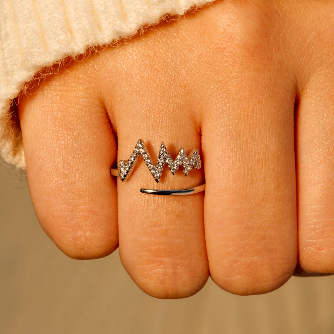 "Success is like a lightning bolt." Adjustable Ring