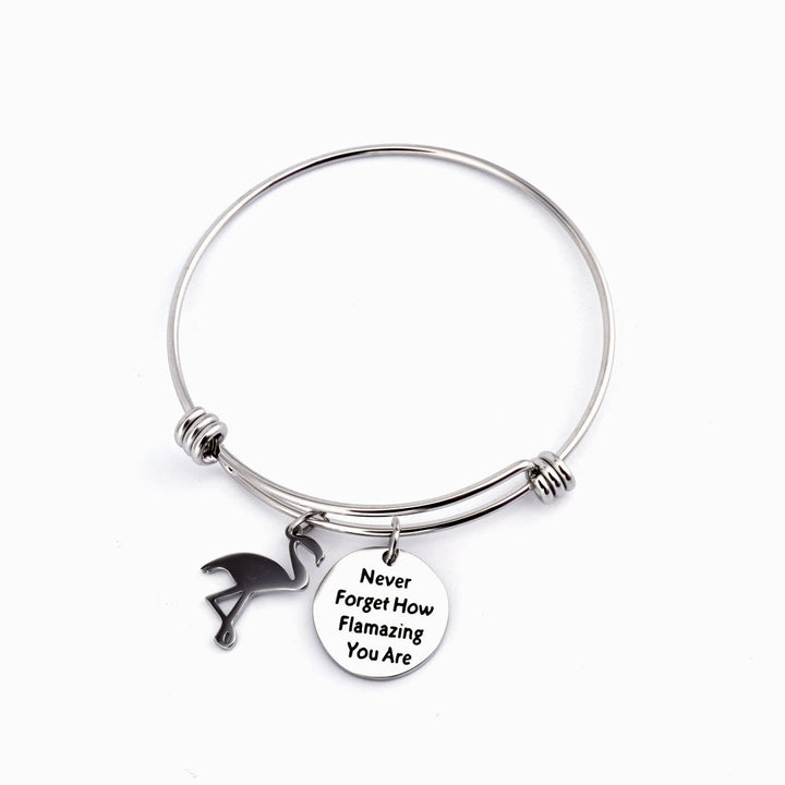 To My Granddaughter "You are FLAMAZING" Pendant Bracelet