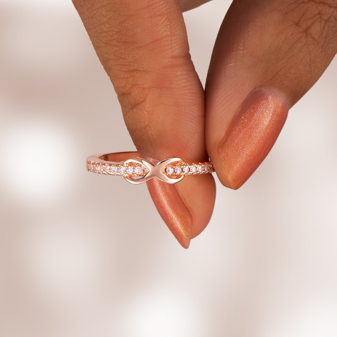 "For all the things my hands have held, the best by far is you my daughter, now and forever." Infinite Love Ring