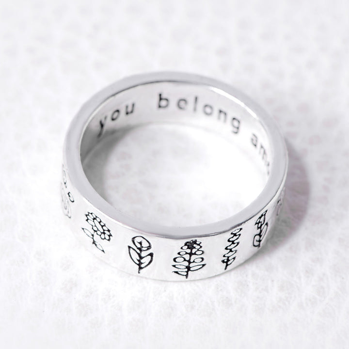 To My Daughter "You belong among the wildflowers" Flowers Ring