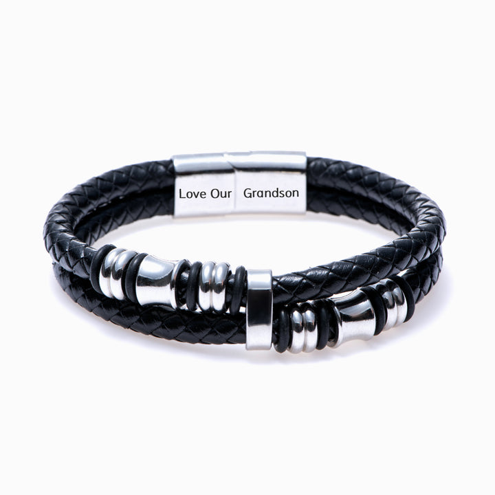 To Our Grandson "Love Our Grandson" Men's Bracelet