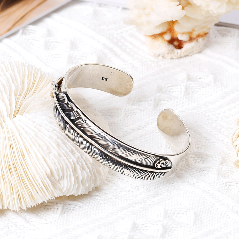 To My Grandson "Wish you best of luck" Lucky Feather Bangle