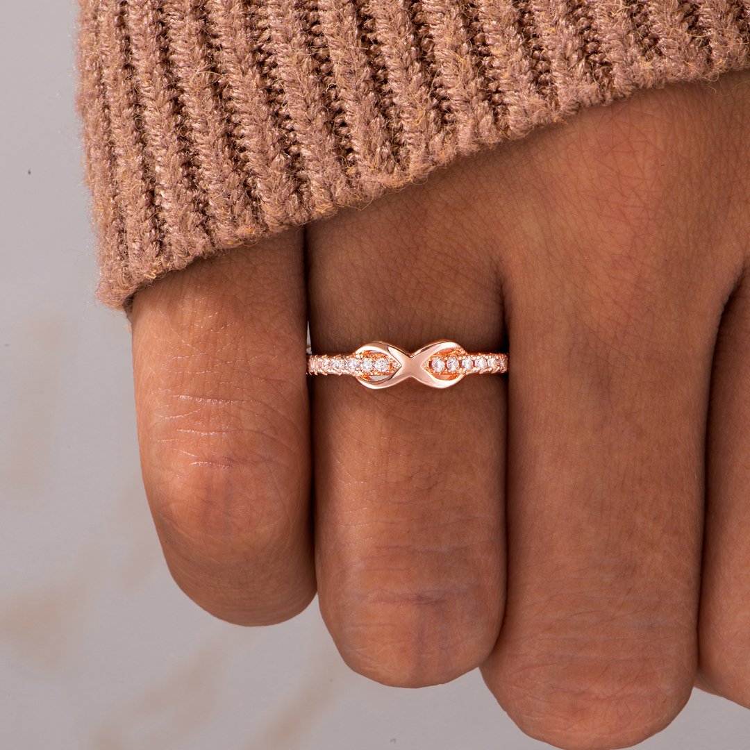 "For all the things my hands have held, the best by far is you my daughter, now and forever." Infinite Love Ring