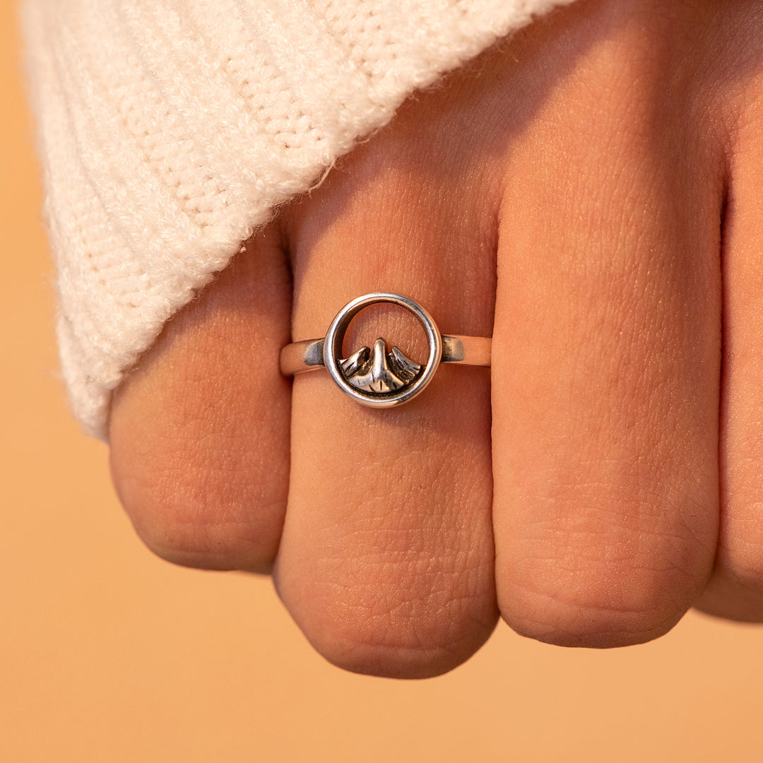 To My Granddaughter "See the world at the highest peak" Adjustable Mountain Ring