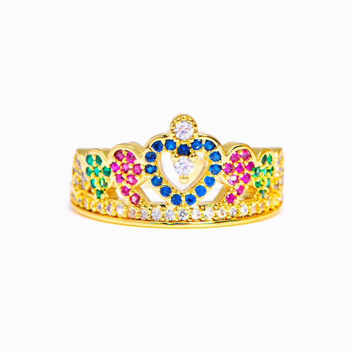 To My Daughter "There are no full stops in loving you, only commas" Heart Crown Ring