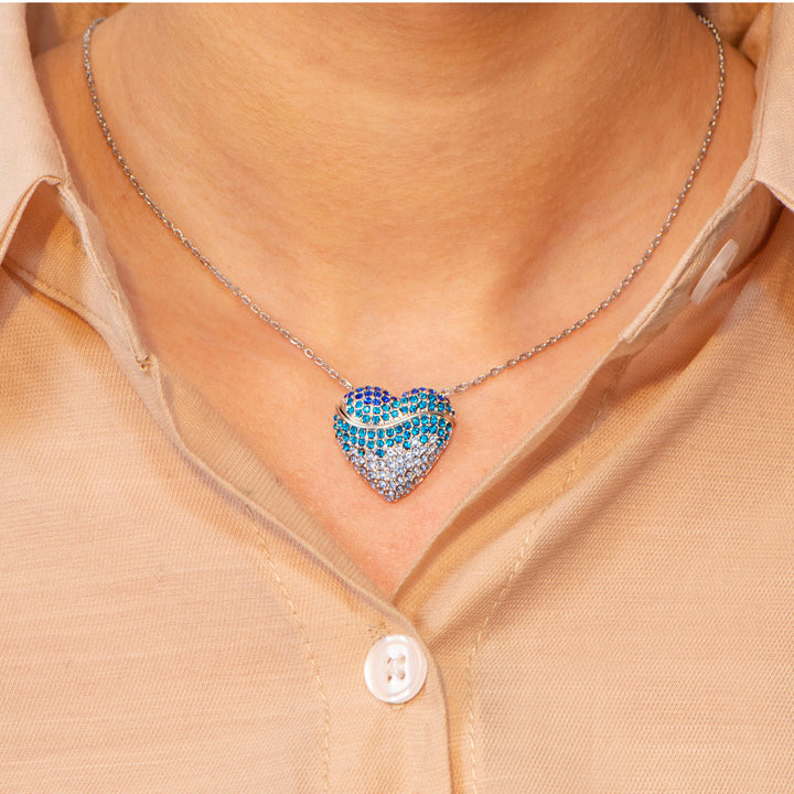 To My Granddaughter "Always in my heart" Double Heart Necklace