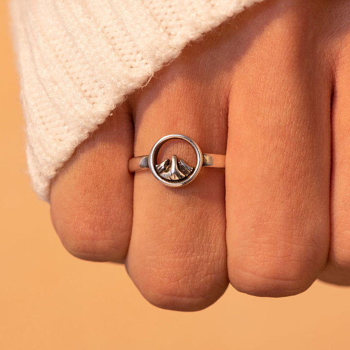 To My Granddaughter "You’ve climbed a mountain" Adjustable Mountain Ring