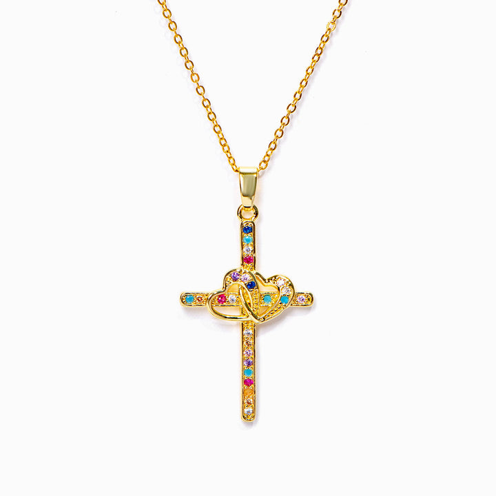 To My Granddaughter "Love Forever" Cross Necklace