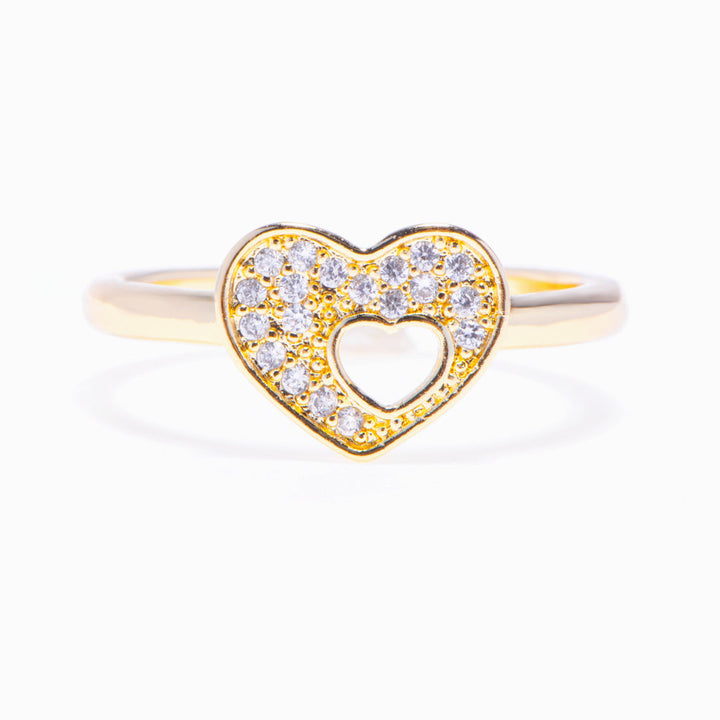 "The love between a Mother and Daughter is forever" Double Heart Ring