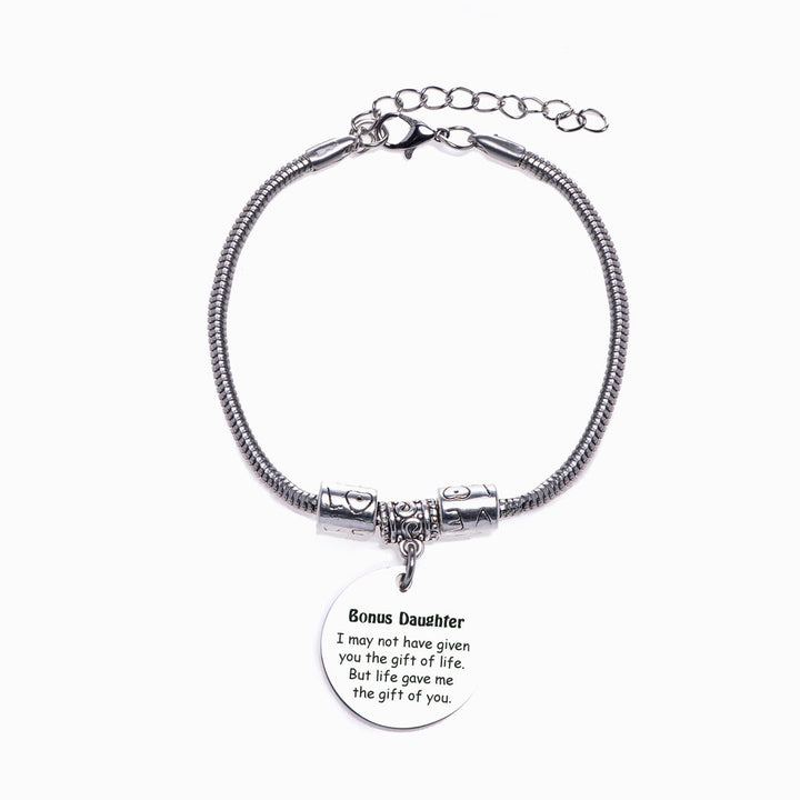 "LIFE GAVE ME THE GIFT OF YOU" Charm Bracelet