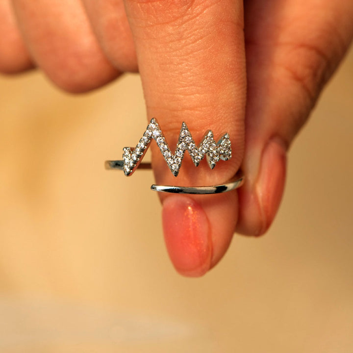 "Success is like a lightning bolt." Adjustable Ring