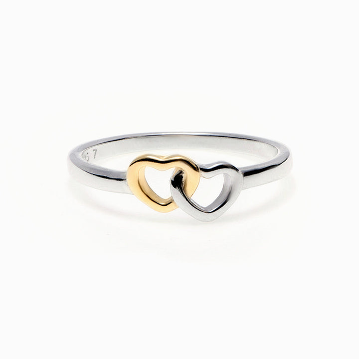 To My Granddaughter "Love Forever" Double Heart Ring