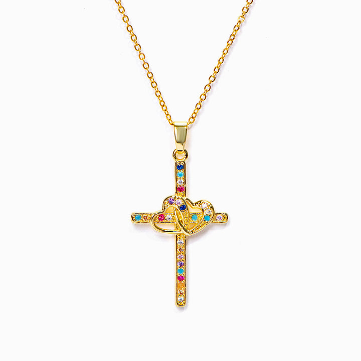 To My Daughter "Love Forever" Cross Necklace