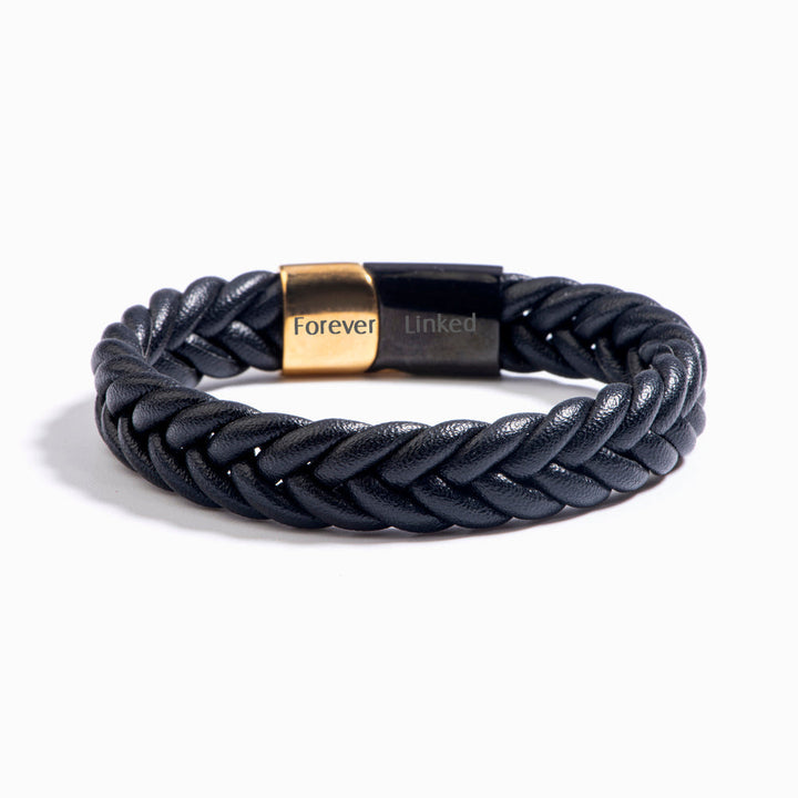 To My Son "A link that can never be undone" Leather Braided Bracelet